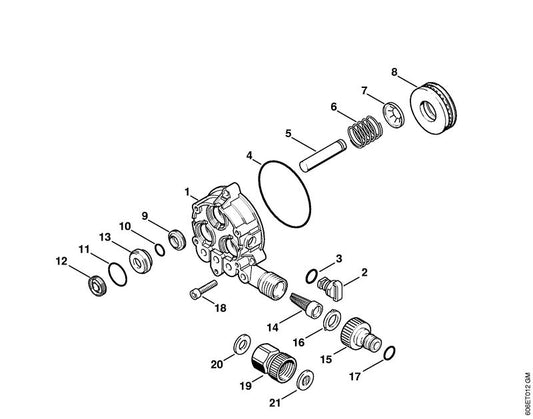 STIHL 4733-764-2350 Naaldlager positie 8 technische tekening