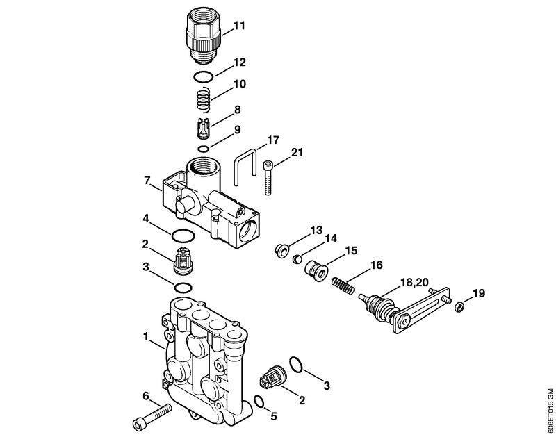 STIHL 4733-513-0200 Verbindingsstuk positie 11 technische tekening