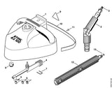 STIHL 4900-505-0901 Beugel positie 7 technische tekening