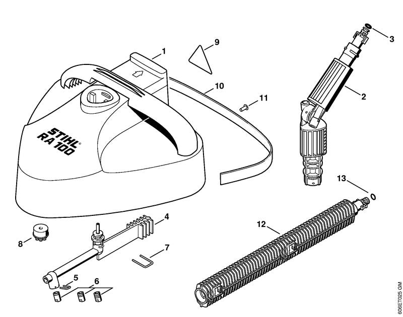 STIHL 4900-505-0901 Beugel positie 7 technische tekening