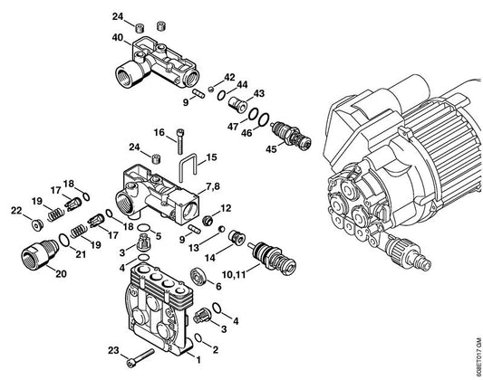 STIHL 4721-510-0301 Regelplunjer positie 10 technische tekening