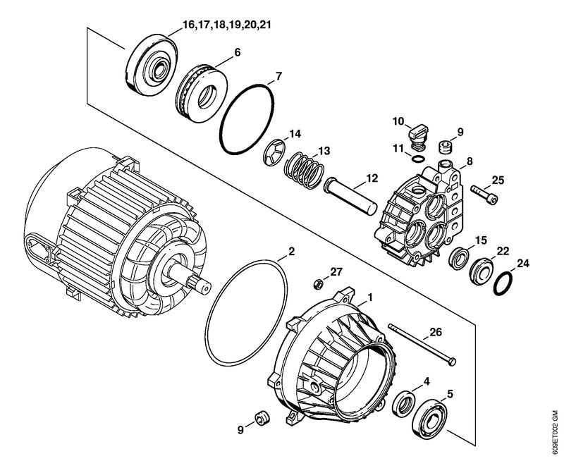 STIHL 9146-794-7880 Afsluitplug 1/4" positie 9 technische tekening
