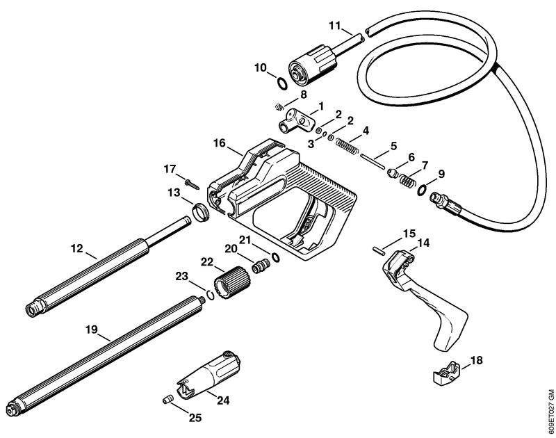 STIHL 9104-003-9942 Cilinderkopbout P4x20 positie 17 technische tekening