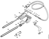 STIHL 4915-503-0600 Klep positie 1 technische tekening