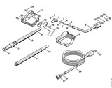 STIHL 4915-502-1801 Handgreephelft links positie 19 technische tekening