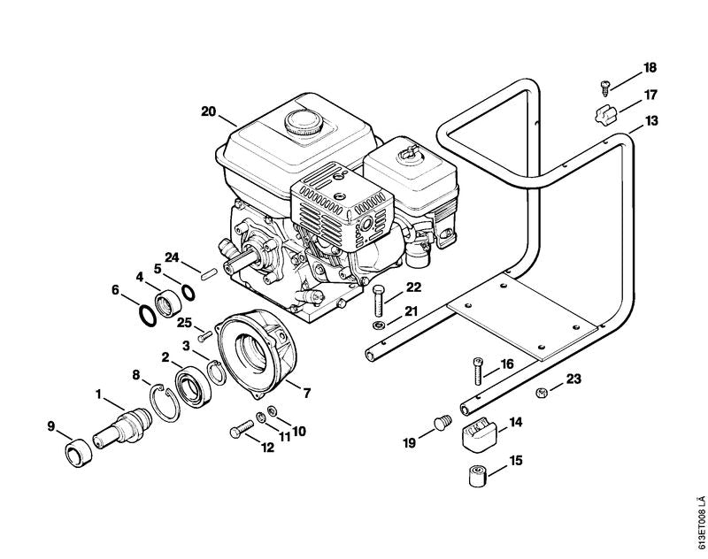 STIHL 4718-709-2000 Pakkingring positie 4 technische tekening