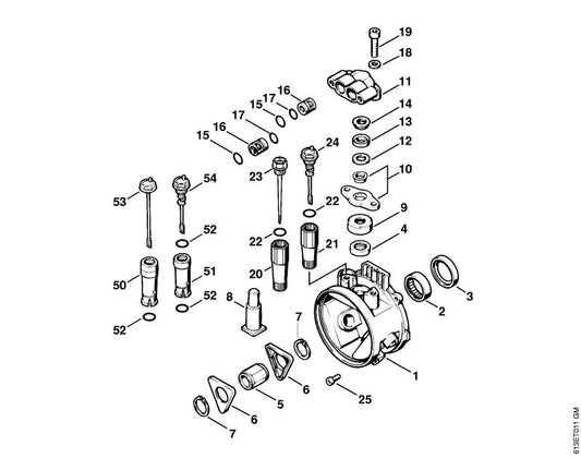 STIHL 4703-700-5800 Olievulpijp positie 51 technische tekening