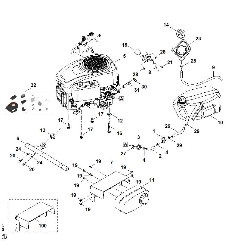 STIHL 6140-007-1015 Set positie 32 technische tekening