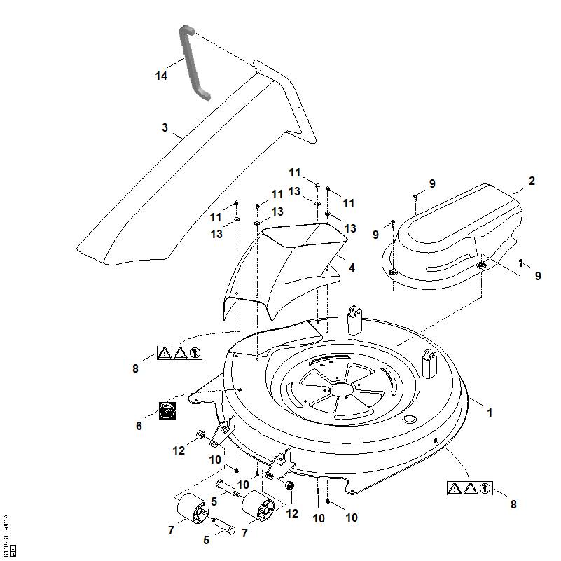 STIHL 6140-760-0902 maaiwerk compl. positie -1 technische tekening