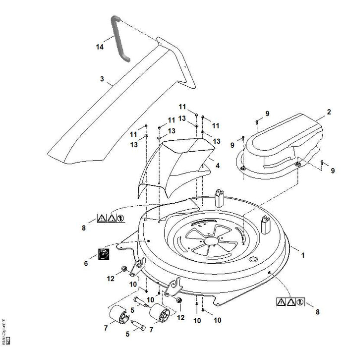 STIHL 6140-760-0902 maaiwerk compl. positie -1 technische tekening