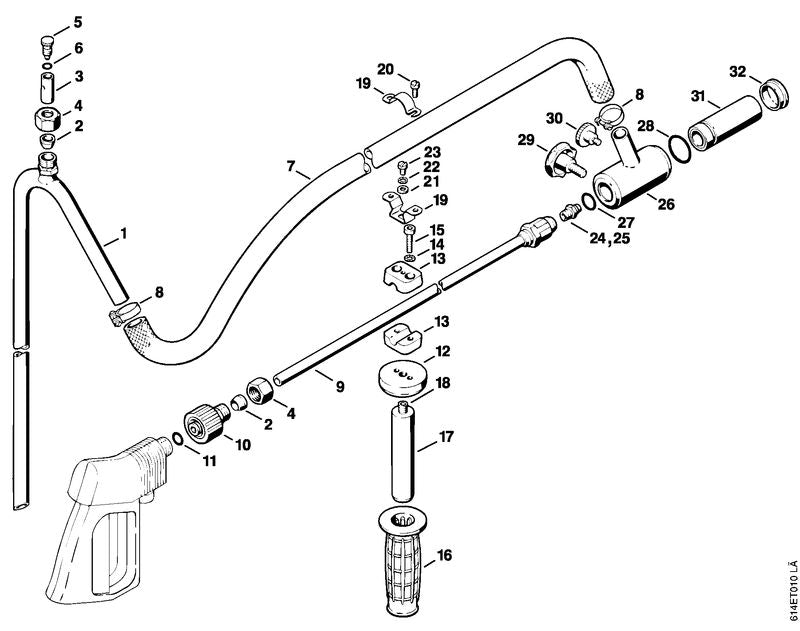 STIHL 4900-502-1040 Wervelstraalsproeier 0005 positie 24 technische tekening