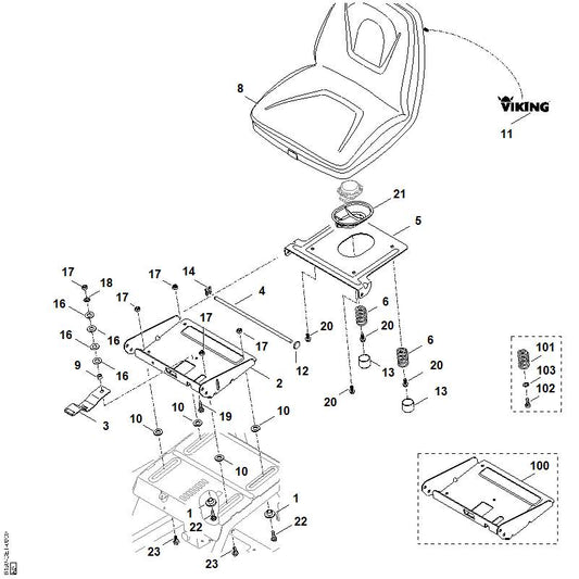 STIHL 9485-648-1750 schotelveer B25 positie 16 technische tekening