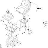 STIHL 6170-763-5440 bevestigingsplaat positie 5 technische tekening