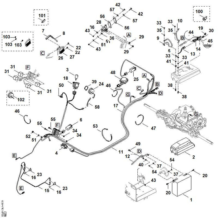 STIHL 0751-010-7241 kabelbinder positie 53 technische tekening