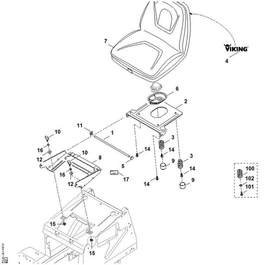 STIHL 6165-763-5410 bevestigingsplaat positie 8 technische tekening