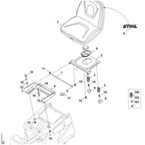 STIHL 6170-703-8920 plaat positie 4 technische tekening
