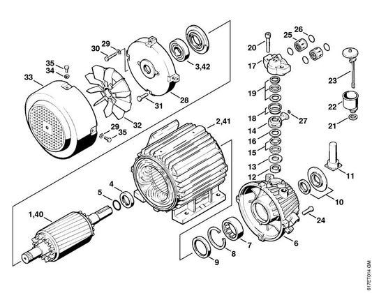 STIHL 4705-602-1100 Lagerdeksel positie 28 technische tekening