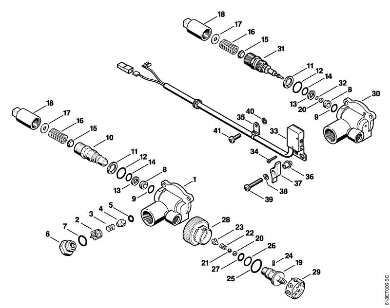 STIHL 4717-435-8800 Bus positie 36 technische tekening