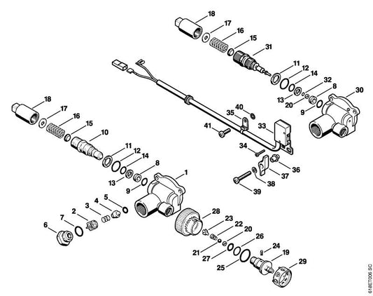 STIHL 4717-435-8800 Bus positie 36 technische tekening
