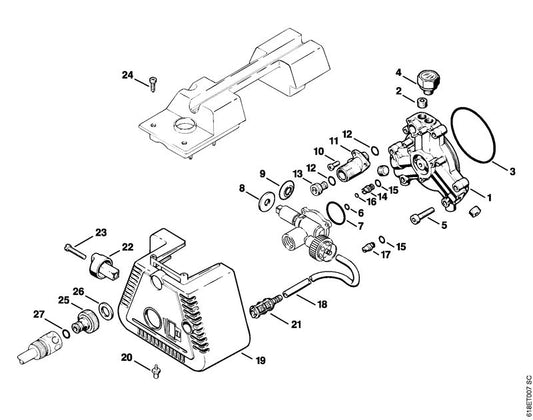 STIHL 4717-518-0600 Ring positie 9 technische tekening