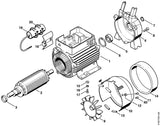 STIHL 4722-600-0524 Stator positie 1 technische tekening