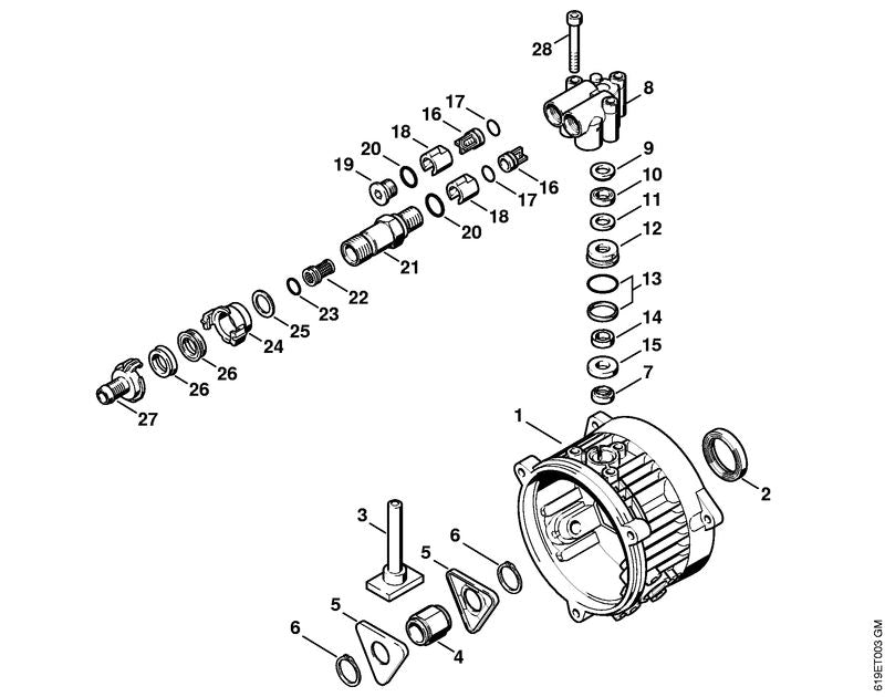 STIHL 9298-801-3992 Ring 14x30x3,5 positie 15 technische tekening