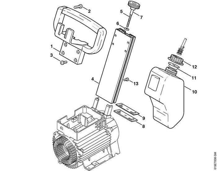 STIHL 4722-792-8200 Tapeind positie 5 technische tekening