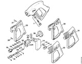 STIHL 4915-500-4800 Aansluitstuk positie 18 technische tekening