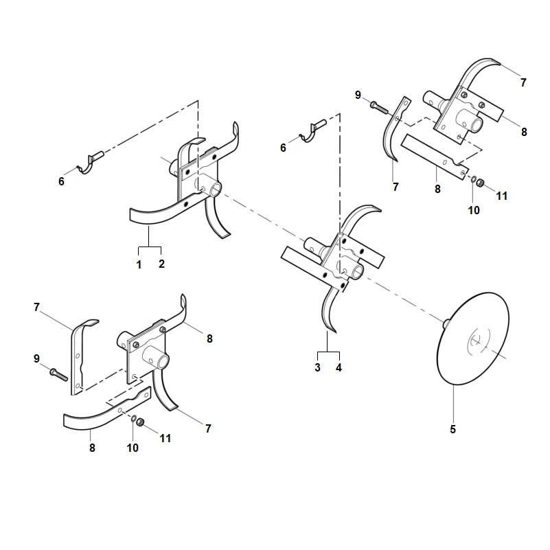 STIHL 6227-740-3900 beschermschijf positie 5 technische tekening