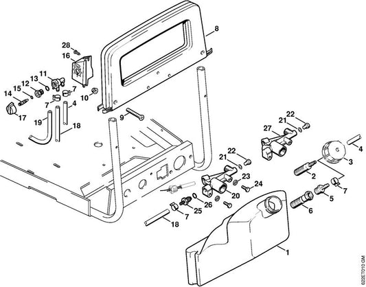 STIHL 4735-511-0100 Huis positie 27 technische tekening