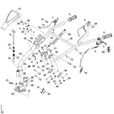 STIHL 6250-740-5205 bovenstuk duwstang positie 18 technische tekening