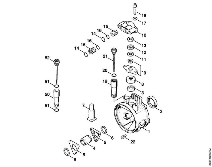 STIHL 4717-708-1305 Oliepeilstok positie 21 technische tekening