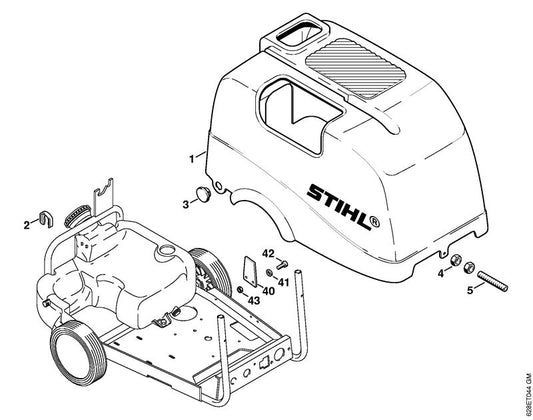 STIHL 4724-708-5700 Bus positie 3 technische tekening