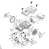 STIHL 6301-640-0150 Aandrijfmotor met transmissie positie 2 technische tekening