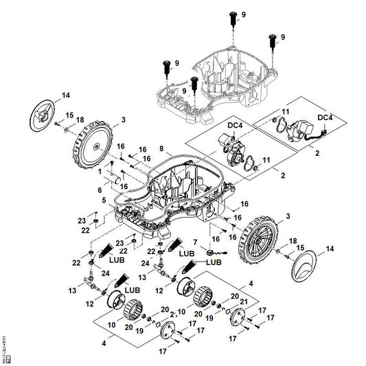 STIHL 6301-701-9901 extra gewicht positie 6 technische tekening