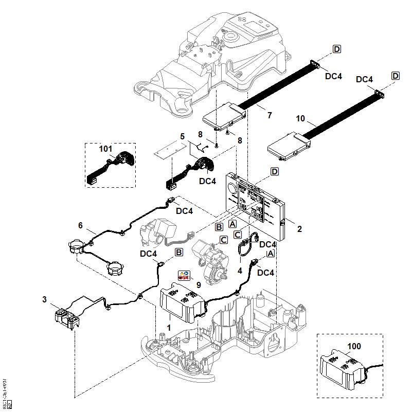 STIHL 6301-430-1482 elektronicamodule positie 2 technische tekening