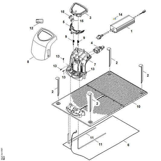 STIHL 6309-400-8502 adapter 230V EUR positie 1 technische tekening