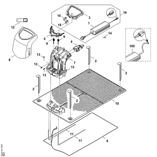 STIHL 6309-430-1461 elektronicamodule positie 3 technische tekening