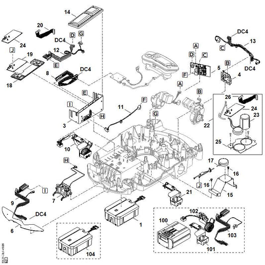STIHL 6309-430-1468 Elektronisch moduul positie 3 technische tekening
