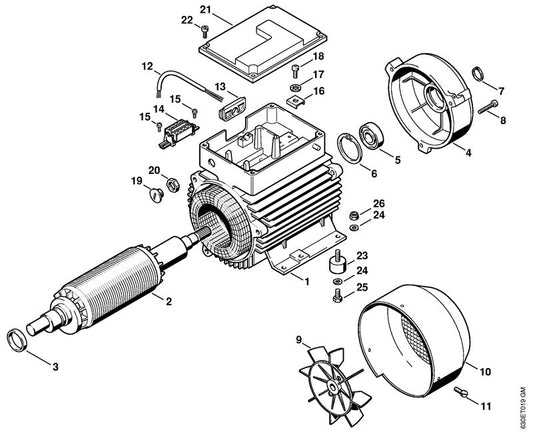 STIHL 4706-602-1100 Lagerdeksel positie 4 technische tekening