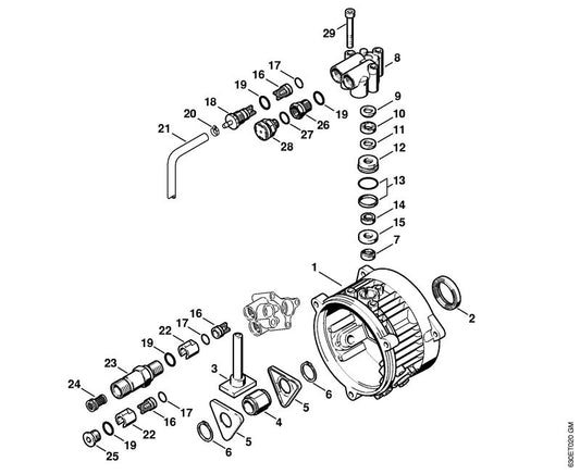 STIHL 4706-700-6200 Klep positie 18 technische tekening