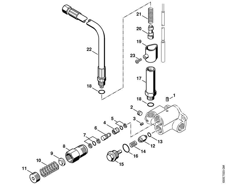 STIHL 4706-518-1000 Instelschroef positie 11 technische tekening