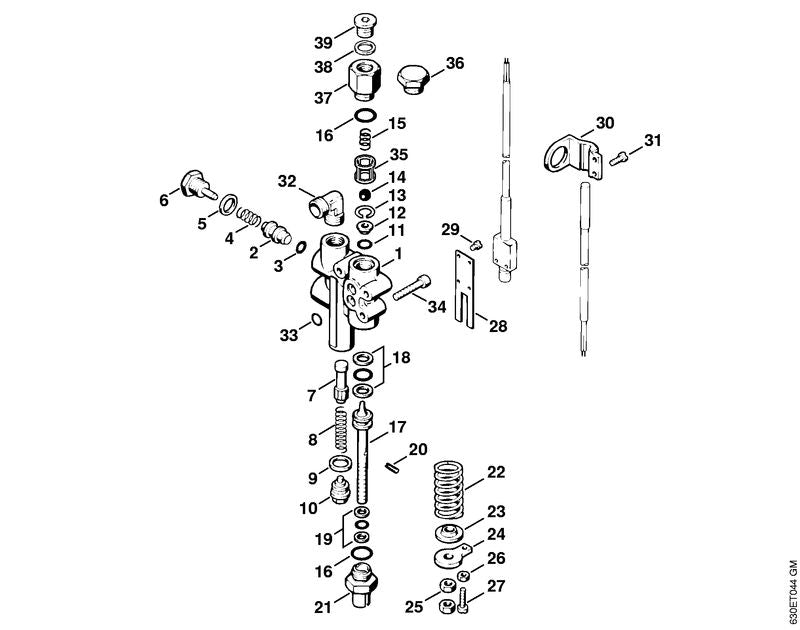 STIHL 4712-511-0310 Zuiger positie 7 technische tekening