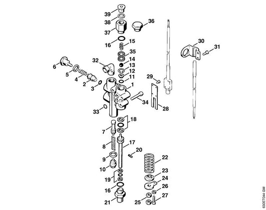 STIHL 4712-511-0310 Zuiger positie 7 technische tekening