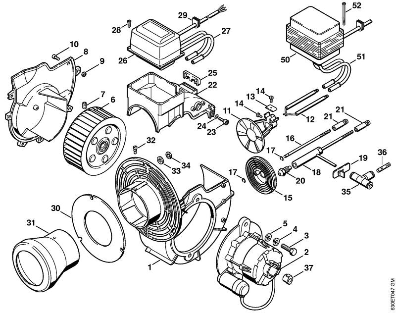 STIHL 4712-529-0210 Pakkingring positie 30 technische tekening