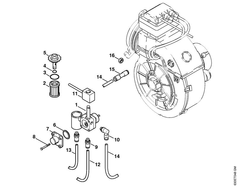 STIHL 4712-522-1000 Koppeling positie 15 technische tekening
