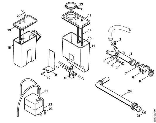 STIHL 4706-510-3050 Kalkbeveiligingsautomaat positie -1 technische tekening