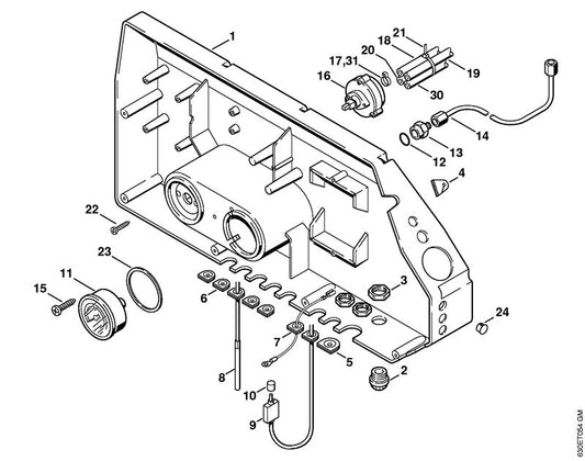 STIHL 4706-512-0500 Manometer positie 11 technische tekening