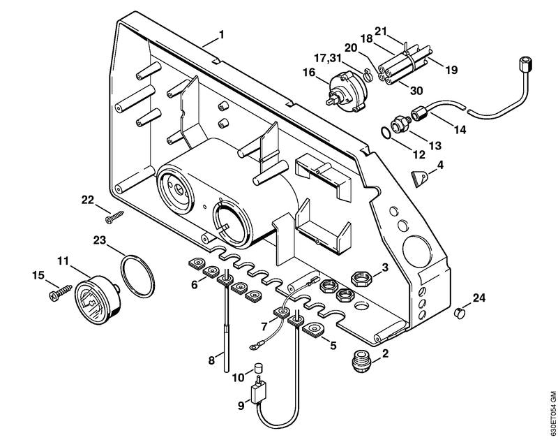 STIHL 9104-003-8778 Cilinderkopbout P5x20 positie 15 technische tekening