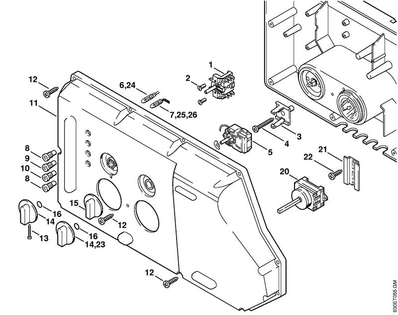 STIHL 9104-003-8775 Cilinderkopbout P5x18 positie 12 technische tekening